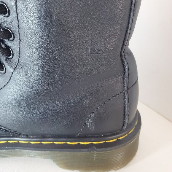 Dr. Martens Girls/Kids Black Leather Lace-Up Ankle Combat Boots Size 12 Zip Side - Picture 2 of 12